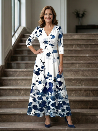 Paula | Vestido Midi con Cuello Envolvente