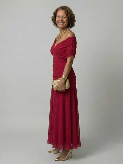 Candela | Vestido Midi Sin Hombros