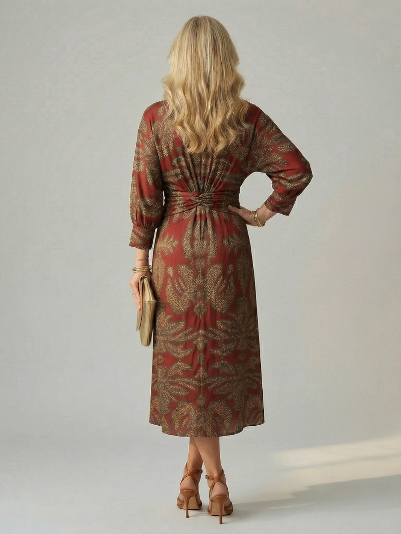 Daniela | Vestido Midi con Envuelto Natural
