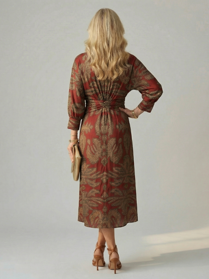 Daniela | Vestido Midi con Envuelto Natural