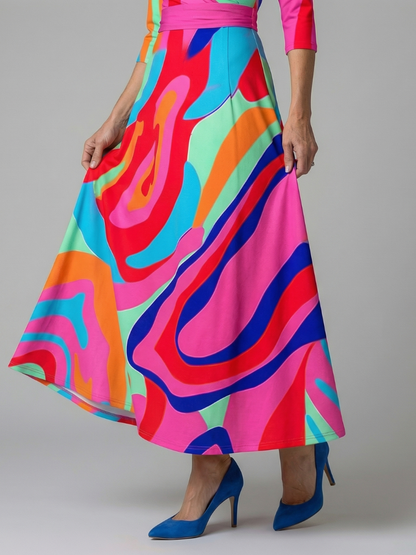 Paula | Vestido Midi con Cuello Envolvente