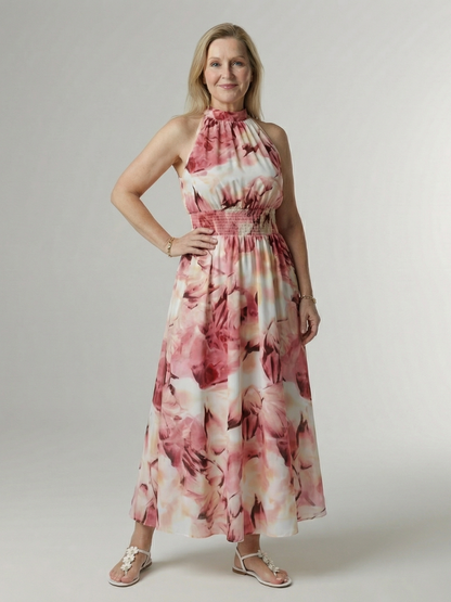 Lara | Vestido Midi con Cuello Halter