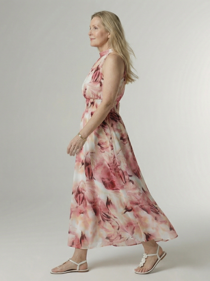 Lara | Vestido Midi con Cuello Halter