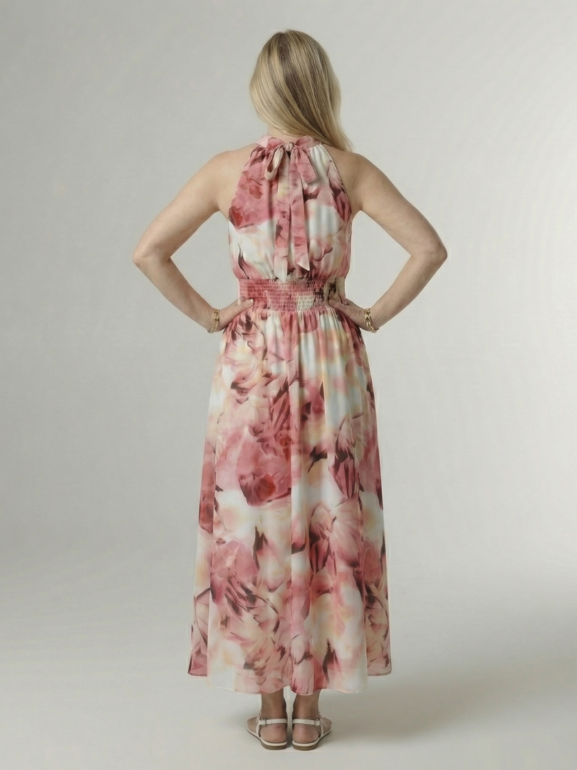 Lara | Vestido Midi con Cuello Halter