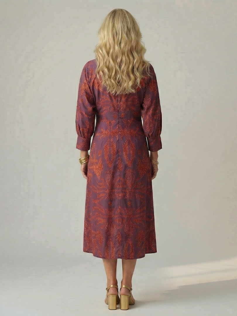 Daniela | Vestido Midi con Envuelto Natural