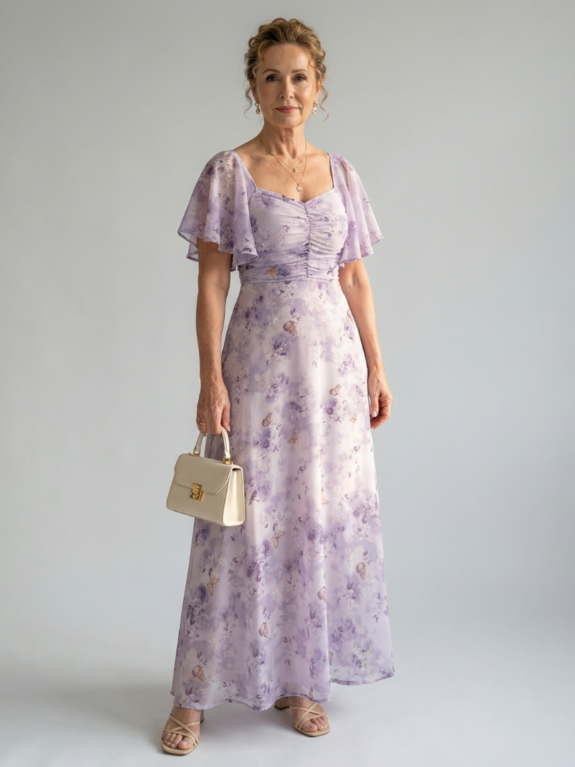 Pilar | Vestido Midi con Mangas de Volante