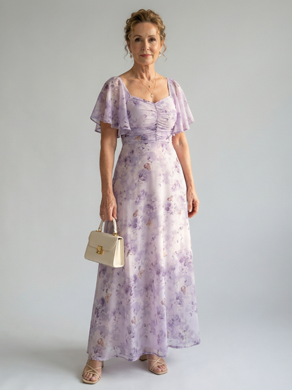 Pilar | Vestido Midi con Mangas de Volante