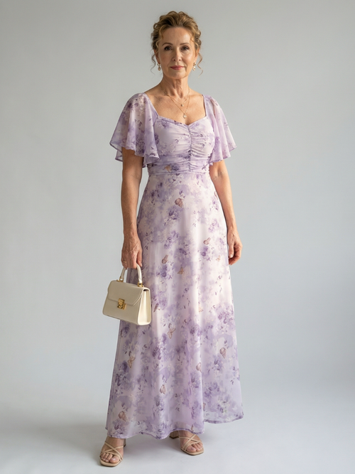 Pilar | Vestido Midi con Mangas de Volante