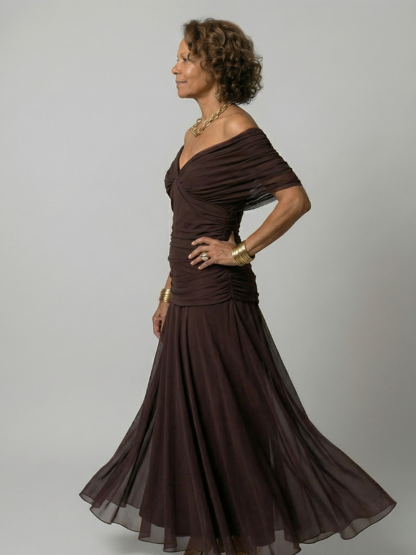Candela | Vestido Midi Sin Hombros