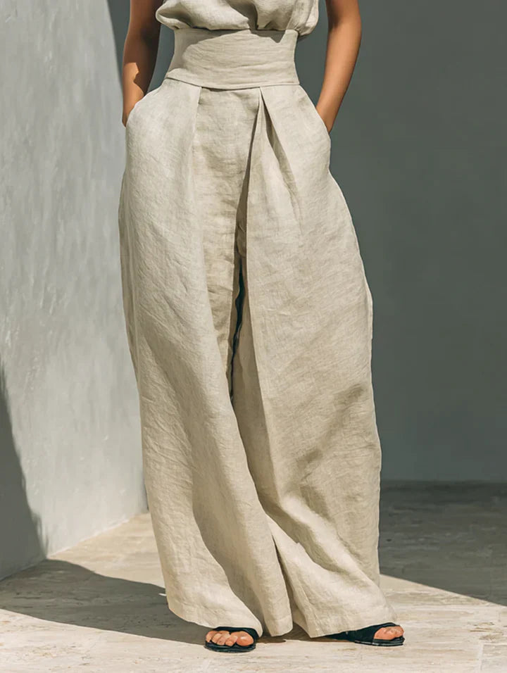 Flor™ | Conjunto minimalista de algodón y lino para mujer