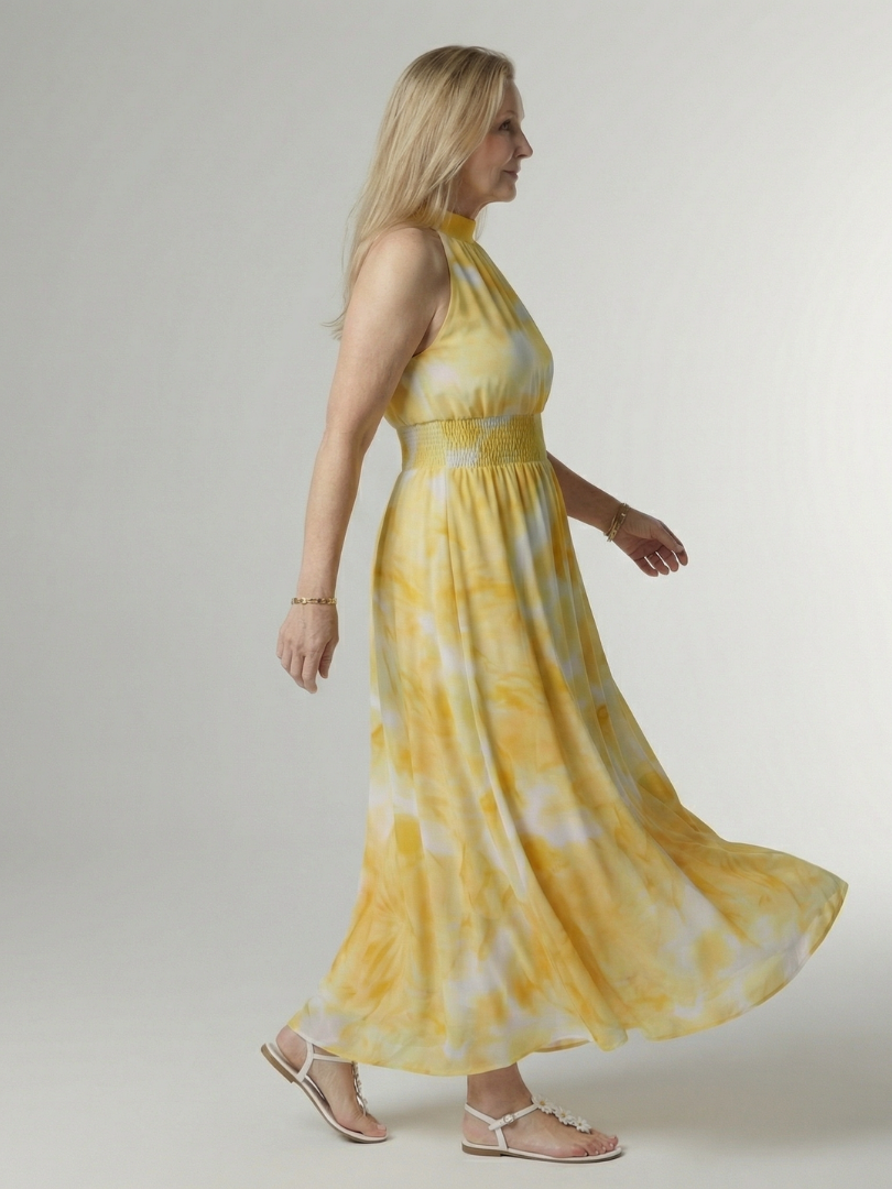 Lara | Vestido Midi con Cuello Halter