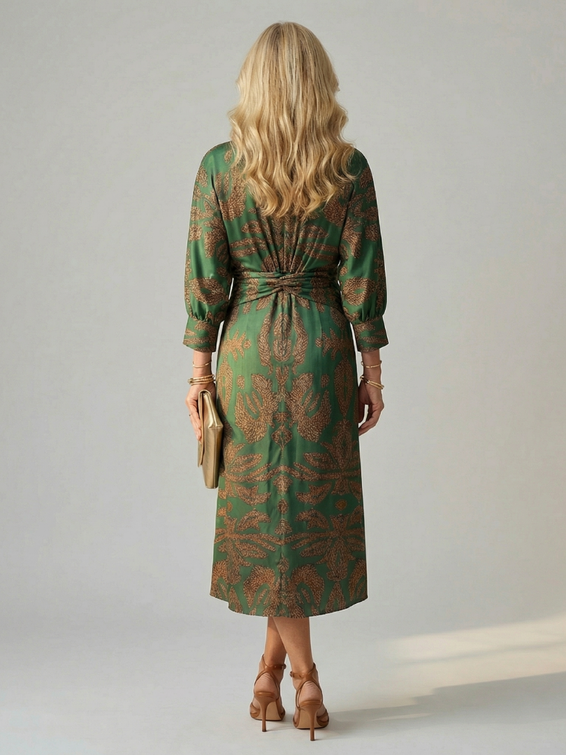 Daniela | Vestido Midi con Envuelto Natural