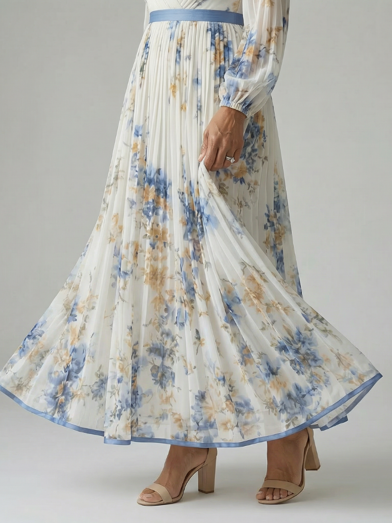 Estela | Vestido Midi Con Pliegues
