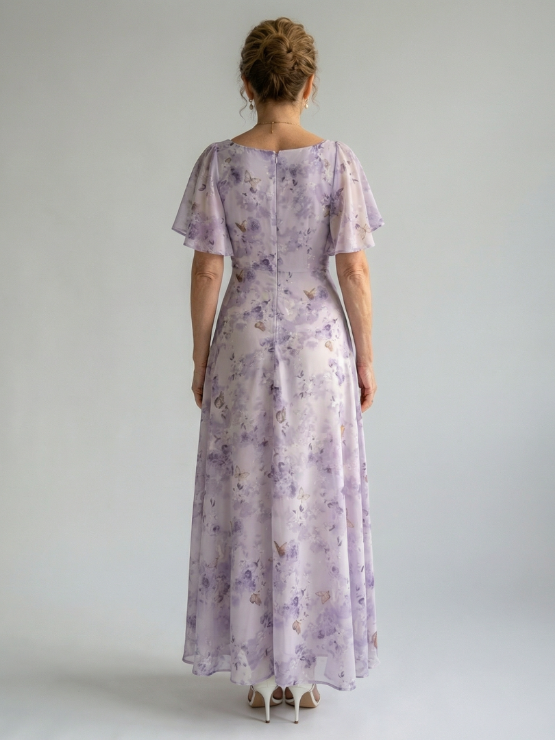 Pilar | Vestido Midi con Mangas de Volante