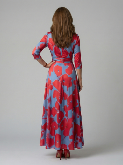 Paula | Vestido Midi con Cuello Envolvente