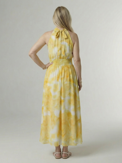 Lara | Vestido Midi con Cuello Halter