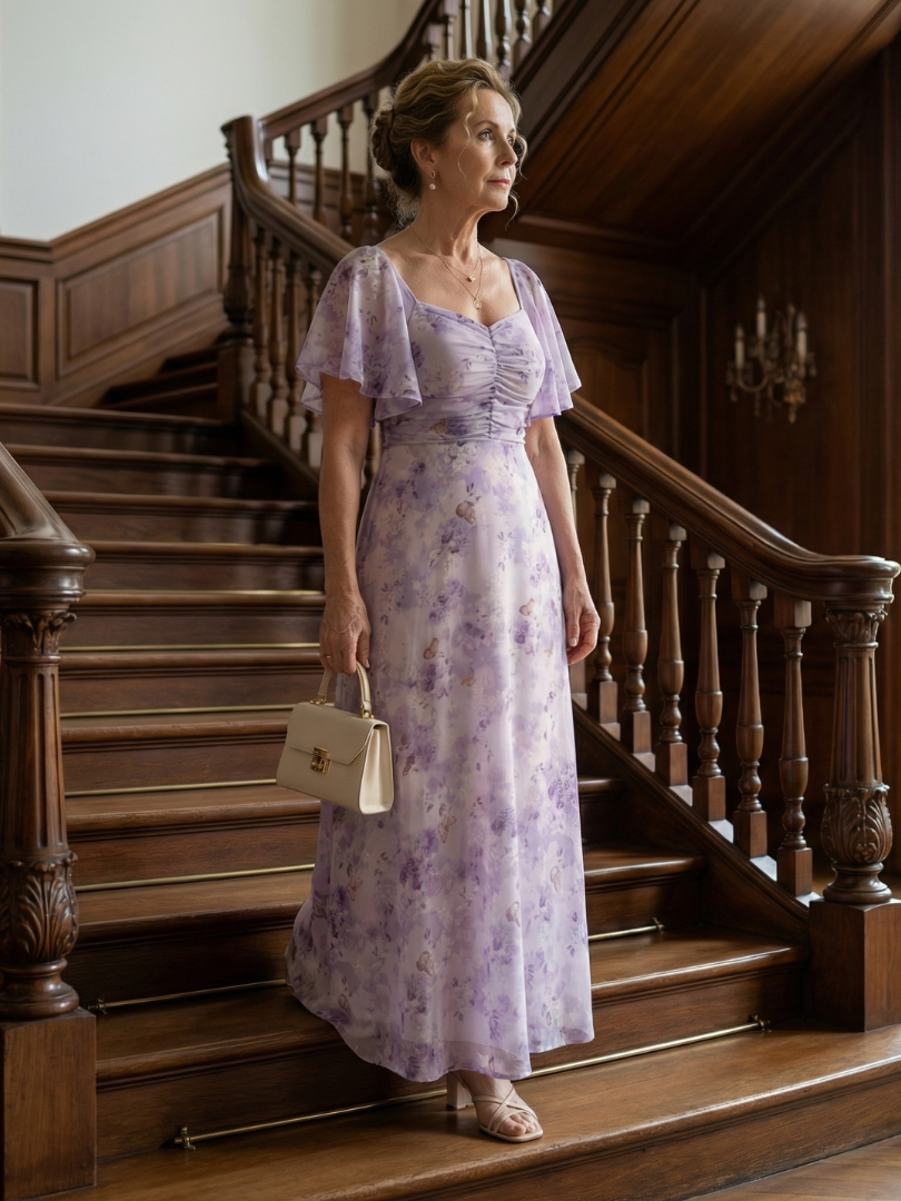 Pilar | Vestido Midi con Mangas de Volante