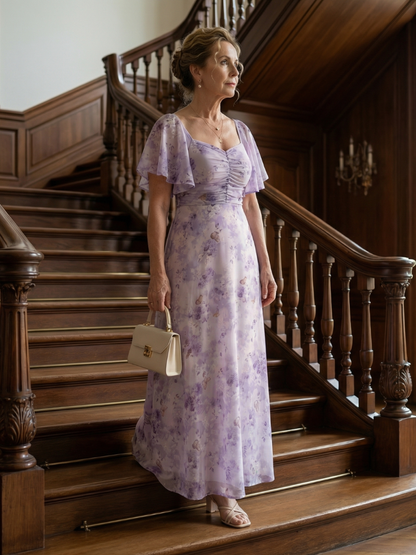 Pilar | Vestido Midi con Mangas de Volante