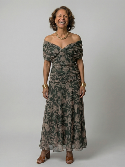 Candela | Vestido Midi Sin Hombros