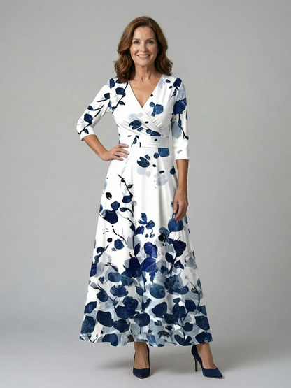 Paula | Vestido Midi con Cuello Envolvente