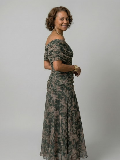 Candela | Vestido Midi Sin Hombros