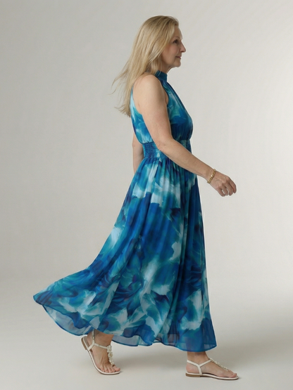 Lara | Vestido Midi con Cuello Halter
