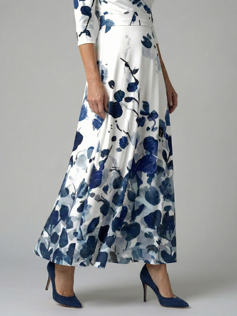 Paula | Vestido Midi con Cuello Envolvente