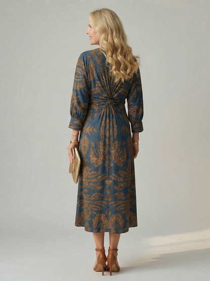 Daniela | Vestido Midi con Envuelto Natural