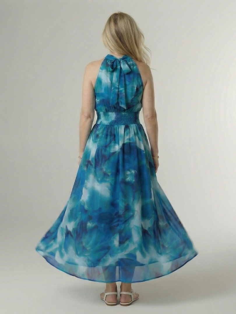Lara | Vestido Midi con Cuello Halter
