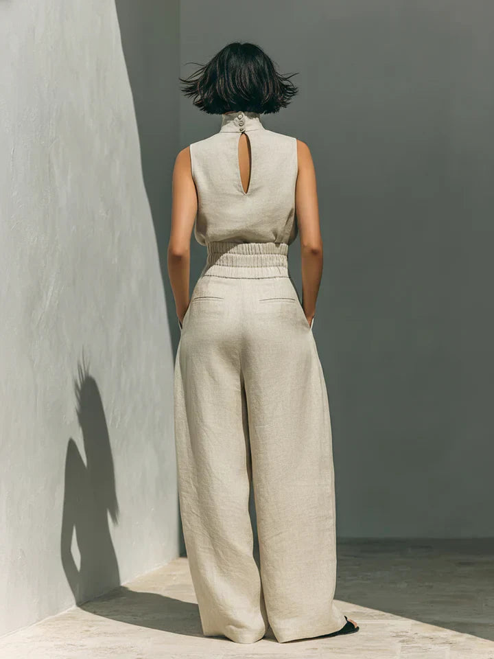 Flor™ | Conjunto minimalista de algodón y lino para mujer