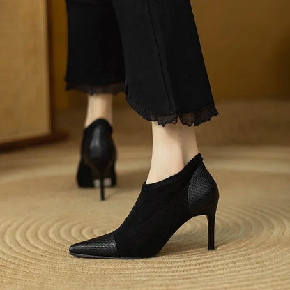 Tacones de Cuero Genuino Veronica
